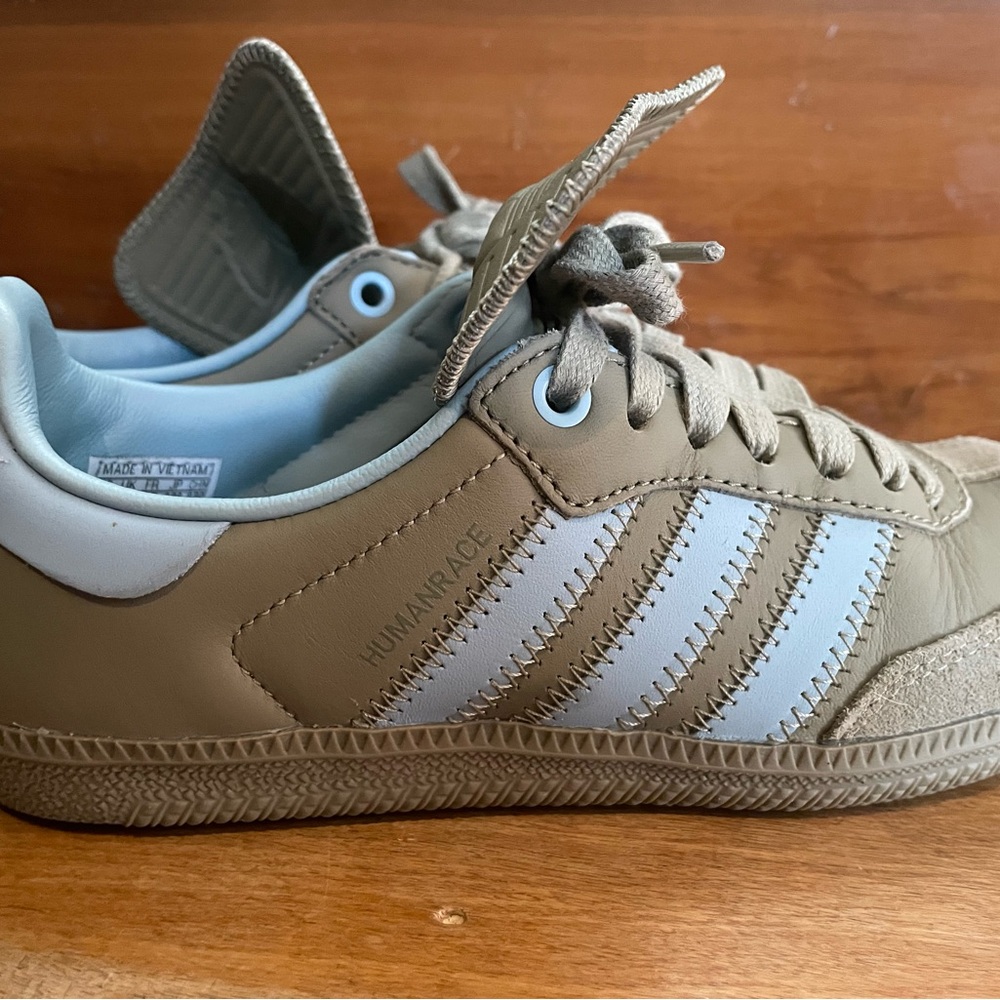 SOLD-Adidas Tan and White Sneakers